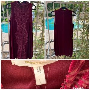 Burgundy dress